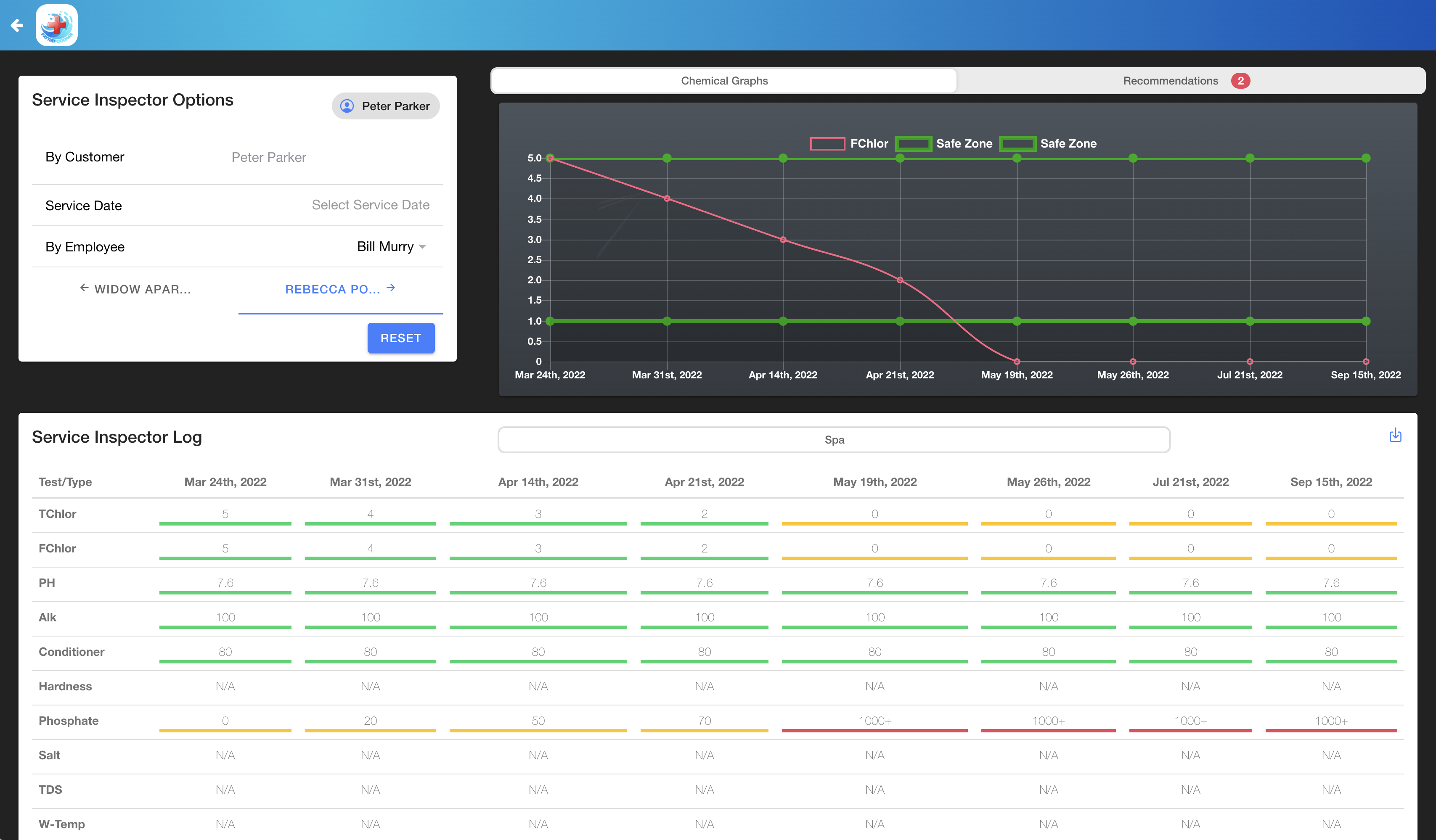 Pool Software, Pool Billing, Pool Invoicing, track filter cleanings